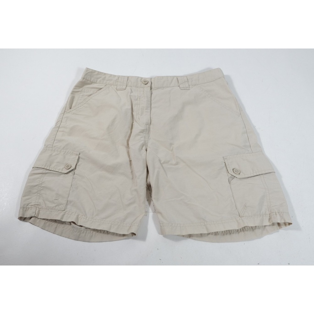 Woolrich Cargo Shorts Womens 10 Stone Beige 3515 Outdoor Hiking Utility Cotton